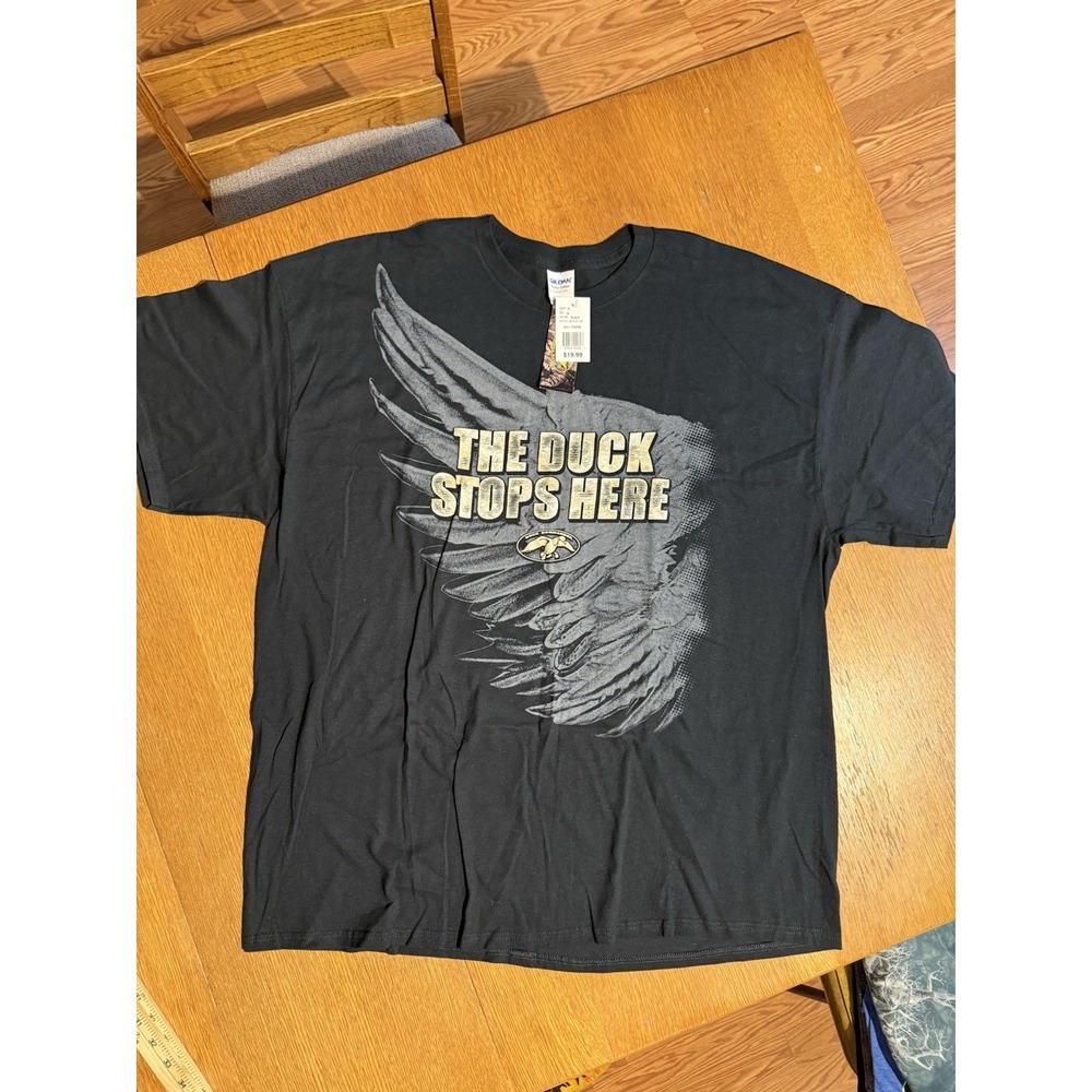 Duck Commander The Duck‎ Stops Here T-Shirt 2XL Black Hunting Graphic NWT